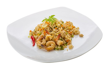 Fried rice with shrimps