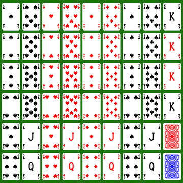 Playing card set generated hires texture