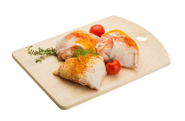 Raw chicken thigh