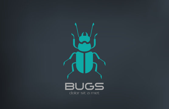 Bug Logo abstract vector design. Insect Logotype