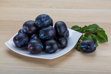 Fresh plums