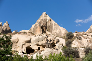 Rock formations in Goreme National Park. Cappadocia,  Turkey