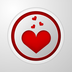 Vector icon for blog. Red heart