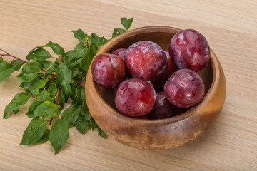 Fresh plums