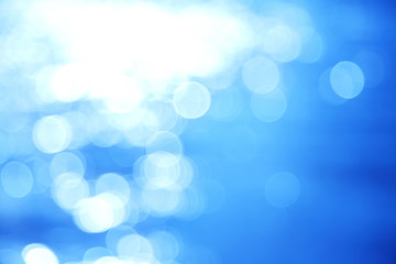 close up blue blur background from river