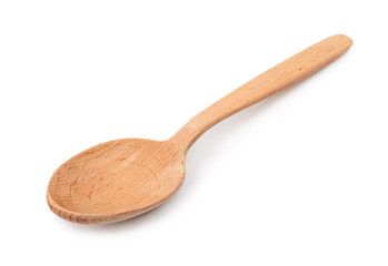 Wooden Spoon isolated on white