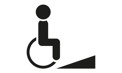 Rollstuhlfahrer Rampe