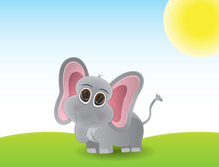 Cute little elephant cartoon