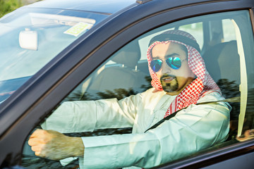 Arabian Businessman In Car