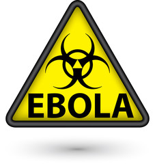 Ebola virus alert sign,vector illustration