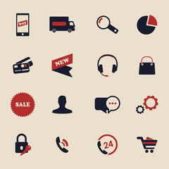online shopping icons