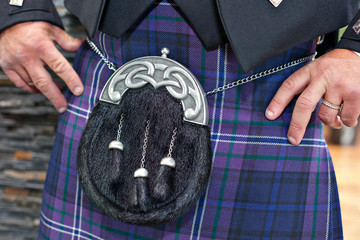 Tradicional Scottish male ceremonial outfit.