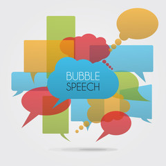 Bubble speech color vector