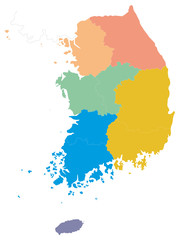 大韓民国の地図