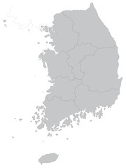 大韓民国の地図