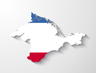 Fototapeta premium Crimea map with shadow effect