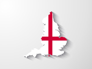 England map with shadow effect