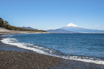 Fototapeta na wymiar 三保の松原と富士山