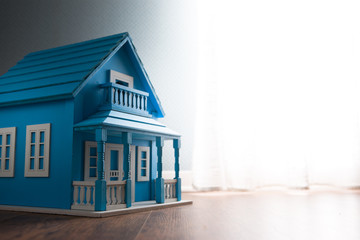 Blue model house