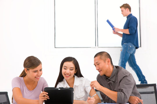 Group of diverse business people in office