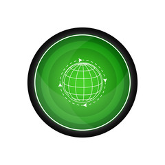 Global solution vector icon, button