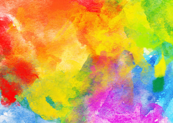 Bright Colorful Watercolor Background.