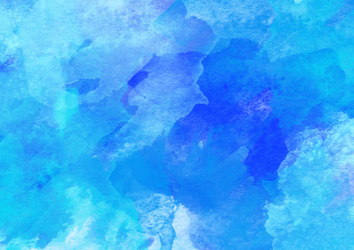 Indigo Colorful Watercolor Background.