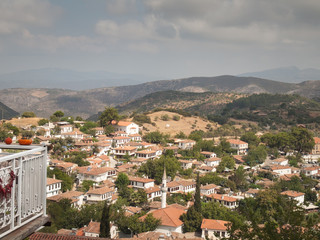View over the turkish village of Sirince
