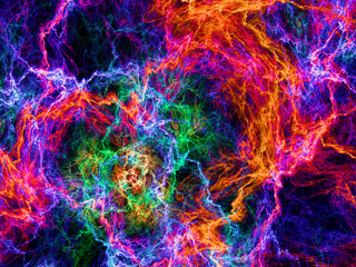 Naklejka premium Colorful plasma in space,