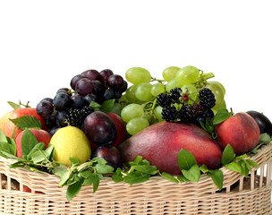 Summer basket fruits