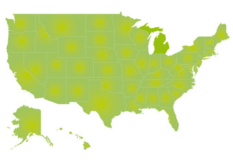 アメリカの地図