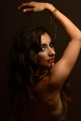 Beautiful sensual woman belly dancer
