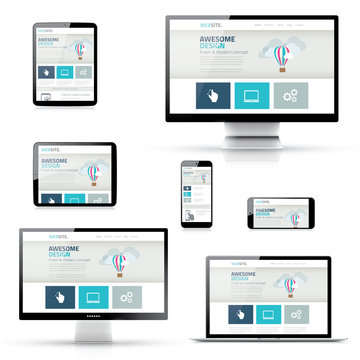 Isolated Set of Responsive Website Designs in Electronic Devices