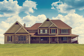 Big Home With Cloudy Sky