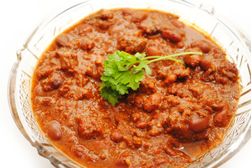 Parsley on Top of a Spicy Bowl of Chili