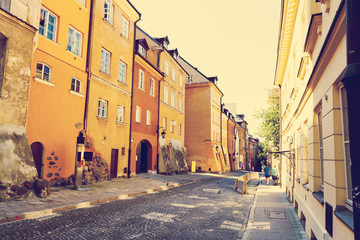 Architecture in Warsaw Old City, Poland