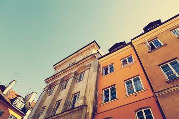 Architecture in Warsaw Old City, Poland