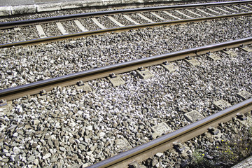 Train routes stones