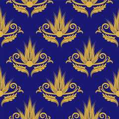 seamless wallpaper. damask pattern. flower background