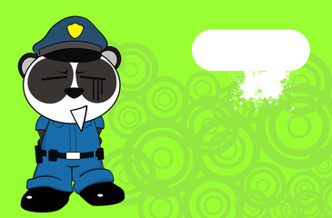 panda bear cop cartoon background3