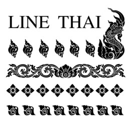 thai art pattern vector
