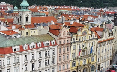 Naklejka na ściany i meble Prag, Fassaden am Altstädter Ring