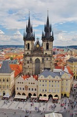 Naklejka na ściany i meble Prag, Teynkirche am Altstädter Ring