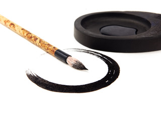 Asian traditional writing brush for calligraphy © vetre