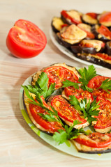 Baked eggplant with tomatoes