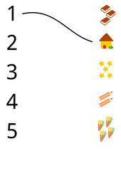 Arbeitsblatt: Zählen und zuordnen