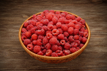 raspberries in a bowl