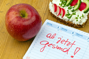 Guter Vorsatz zur Gesunden Ernährung
