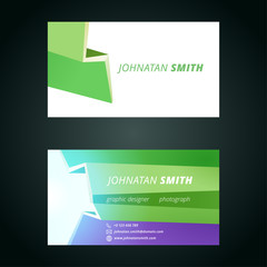 Fototapeta premium Creative business card vector design print template