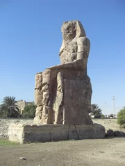 Fototapete Rund Colosses de Memnon, Egypte © foxytoul